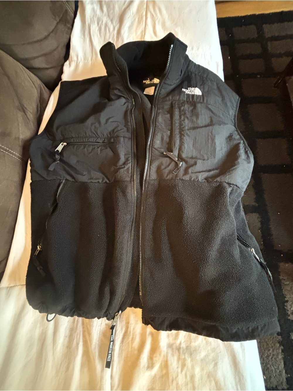 The North Face Black Insulated Fleece-Trim Vest,Polartec vintage sleeveless vest - Picture 7 of 14